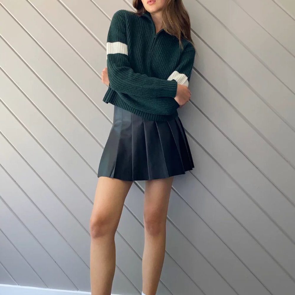 Sunday Best SONNY ZIP-UP Crop Sweater